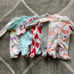 0-3 months girl onesies
